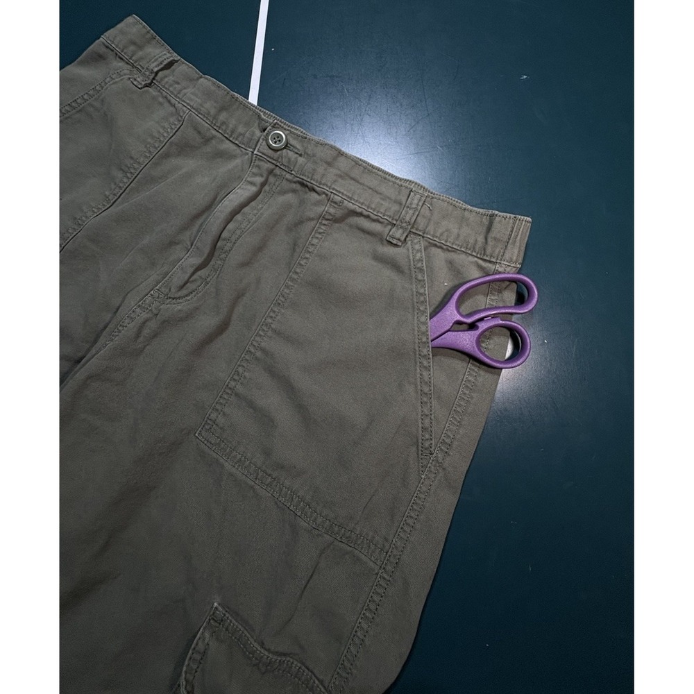 Aeropostale Cargo Pants Womens XL Green Utility Baggy Wide Leg Loose Y2K Relaxed - Picture 6 of 14